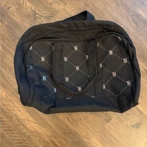 Victoria's Secret Black Travel Bag with Logo Pattern